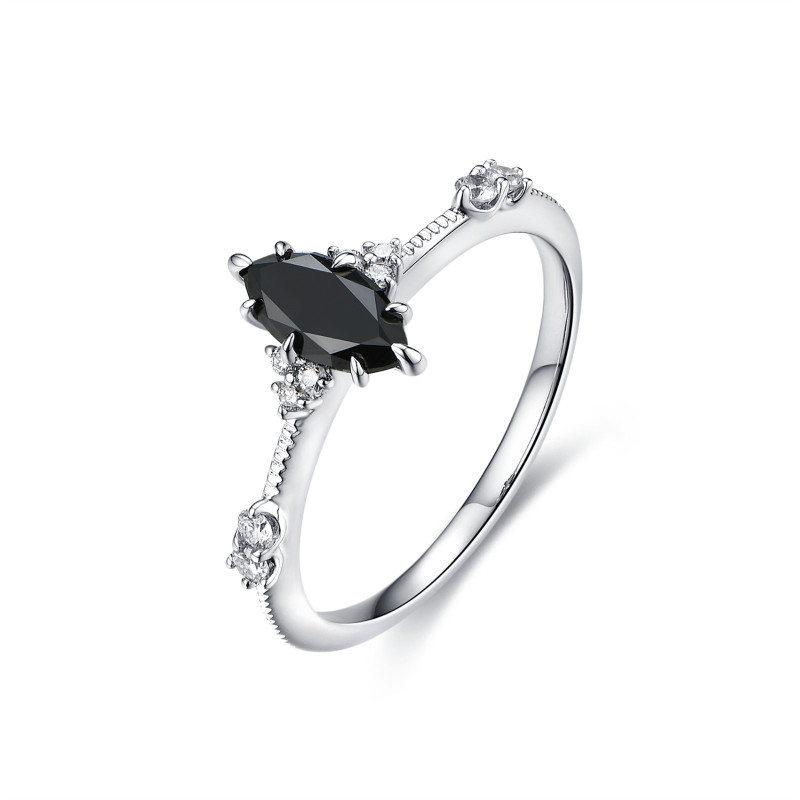Marquise Black Diamond Craving Ring / PK-137RNMR