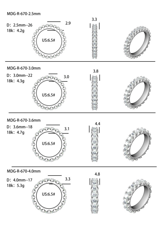 Diamond Eternity Ring / MDG-R-670-3.6mm (PK-377R)