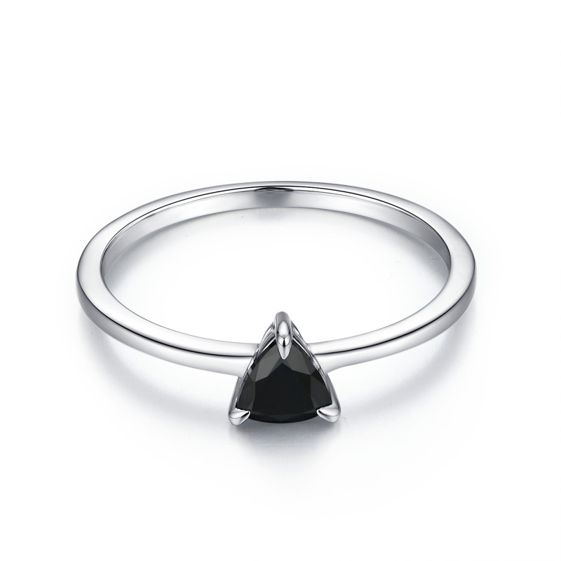 Trillion Black Diamond Ring / PK-132R/MHR