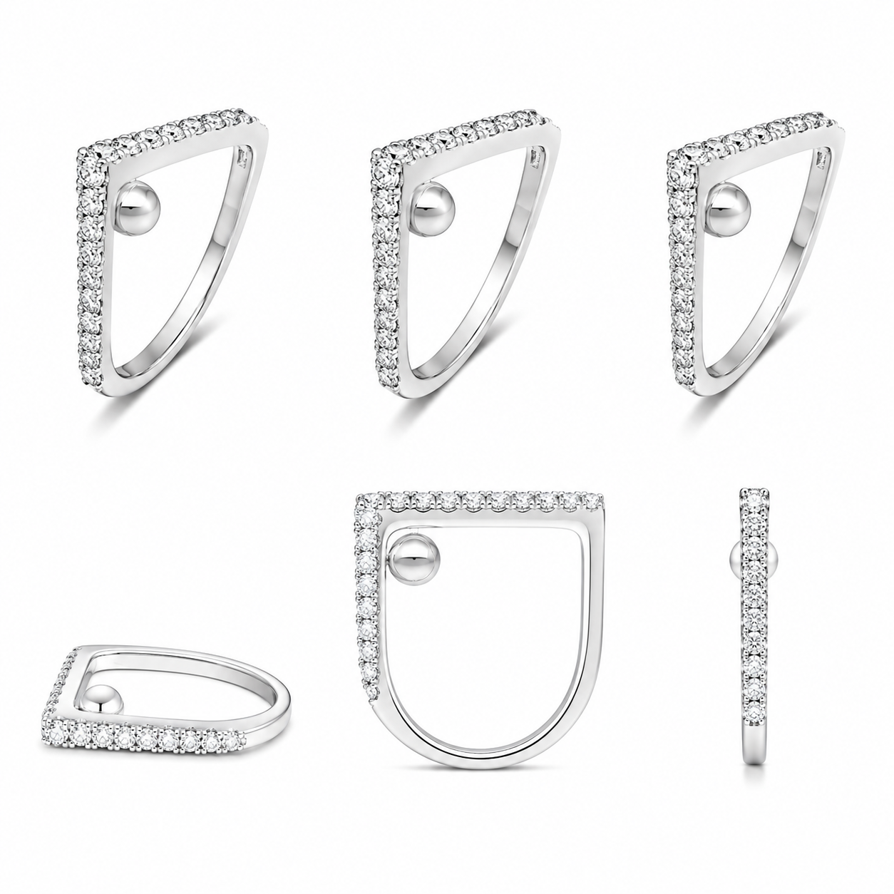 Pearl With White Diamond Ring / PK-81R/HOR