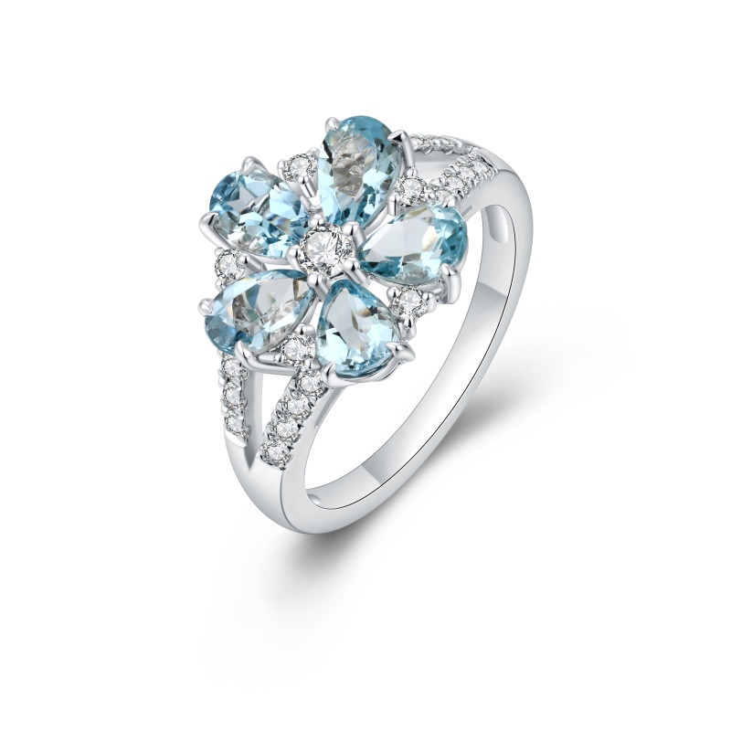 Aquamarine and Diamond Ring / PK-65SR/AHR