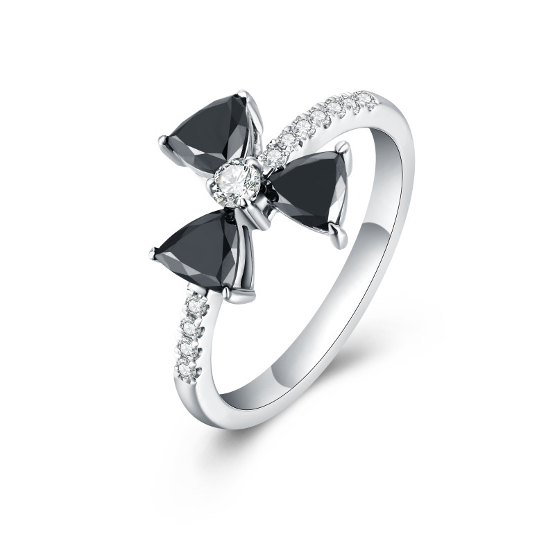 Black & White Diamond Ring / PK-46SR/CMR