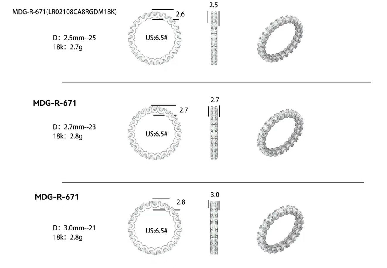 Diamond Eternity Ring / MDG-R-671-2.7mm (PK-372R)