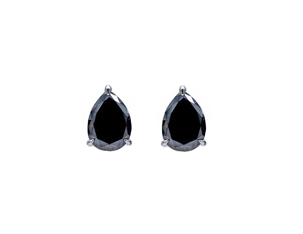 Black Diamond Pear Earrings / PK-62E/EAR