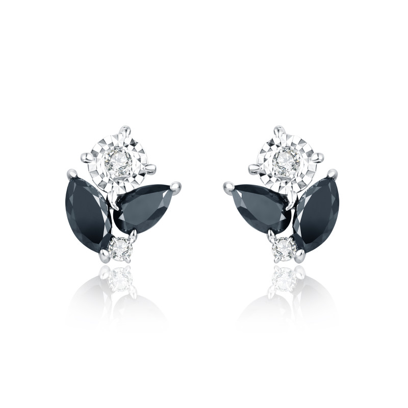 Black & White Diamond Earrings / PK-48SE/EOR